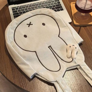 女生包包手提托特包大容量燈芯絨時尚購物袋刺繡女生秋冬百搭單肩包高級感包包 上班小包 側背包 肩背包 通勤出國包包