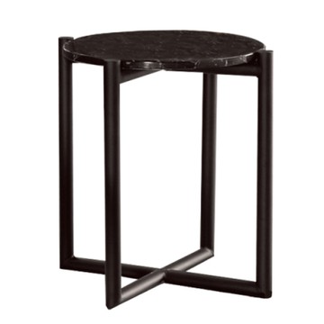 文創集 道爾 現代1.3尺雲紋石面小茶几/圓几(二色可選)-40x40x51cm免組