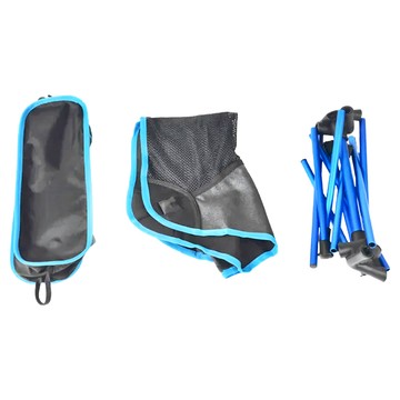 露營鋁合金折疊月亮椅  藍色  1組