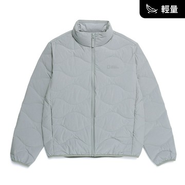 男女同款 POOULI 立領 羽絨外套／鴨絨 - 灰色