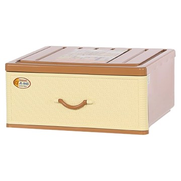 KEYWAY 聯府 特大佐藤抽屜整理箱 34.5L 2個  540 x 475 x 247mm  棕色 + 黃色  1組
