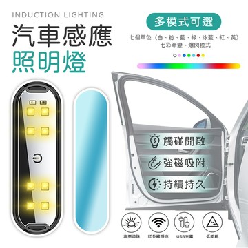 隔日達🚀紅外線感應車門警示燈 【升級8個燈珠】開門警示燈 車載通用磁吸門底照明燈 免接線氛圍燈 車用閱讀燈 迎賓燈 照明