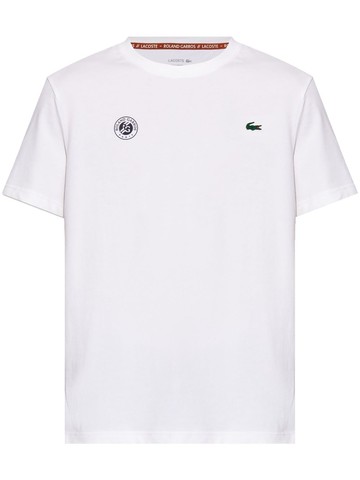 Lacoste - x Rolland Garros crew-neck T-shirt - men - Cotton/Polyester - 7 - White