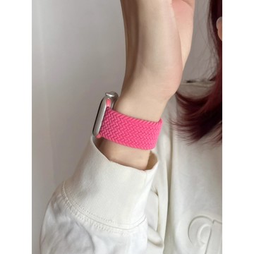 《台灣出貨》多色可選 適用 APPLE WATCH 彈力尼龍豎紋錶帶 尼龍錶帶 S11 S10 SE 46mm 女士錶帶