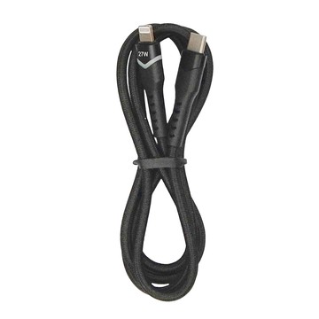 HOLiC Type C to iPhone 七彩氛圍燈傳輸充電線 PD 27W  100cm  黑色  1條