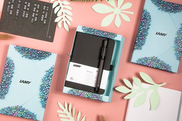 【雷雕刻字】獨家 / LAMY 自動鉛筆 A6 鋼筆用筆記本禮盒 - safai