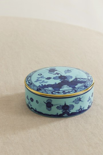 GINORI 1735 - Oriente Italiano Gold-plated Porcelain Box - Blue - one size