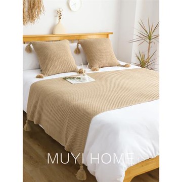 復古大吊穗床尾毯民宿床尾巾客廳沙發毯蓋毯辦公室午睡毯酒店毛毯