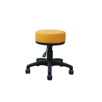 台灣製造 SGS認證 CC-02 辦公圓椅-橘（35*35*47cm）_廠商直送