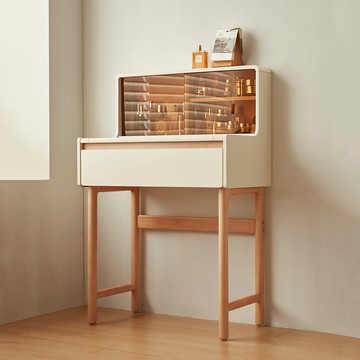 hoi!林氏木業北歐理想家帶上櫃收納化妝桌 UD1C