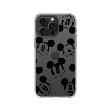 iPhone 15 Pro Max Clear 透明 - 迪士尼-米奇 Mickey - 黑標款-米奇的有趣表情