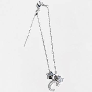 DearBell 925純銀星星水晶刻名字母手鏈 - BB0033