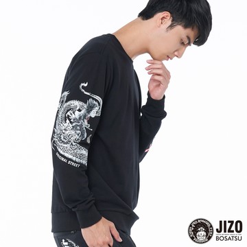 【㊙結帳2件再88折】盤龍水墨長TEE(黑) - BLUE WAY 地藏小王
