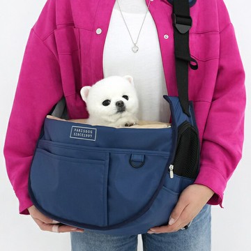 韓國【ParisDog】半月撞色寵物斜挎包 (寵物背包 寵物外出包)