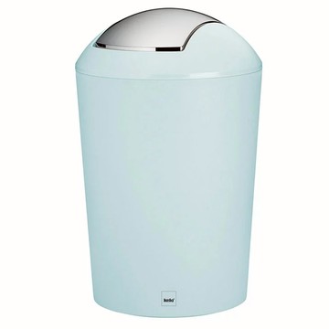 Kela 搖擺蓋垃圾桶 5L  PP塑料  鍍鉻PS塑料 (上蓋)  淡藍色  1個