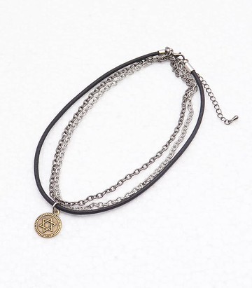 六芒星三連頸鍊 / 黑 / F尺寸 / hellcatpunks / hcp-ac-0167