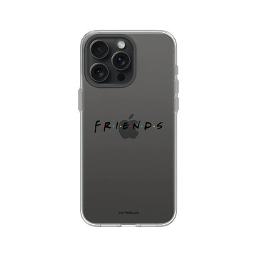 iPhone 15 Pro Max Clear 透明 - Friends - 六人行Logo(黑）