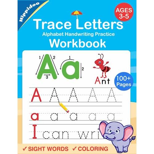 Trace Letters Alphabet Handwriting Practice workbook for kids Preschool w