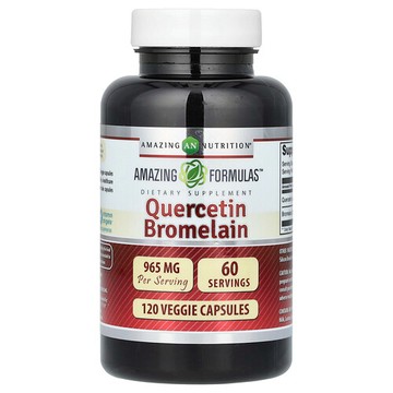 Amazing Nutrition, 槲皮素菠蘿蛋白酶，120 粒素食膠囊