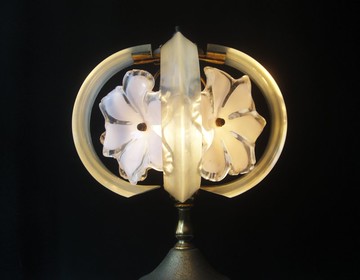 【老時光 OLD-TIME】早期二手台灣製花朵桌燈