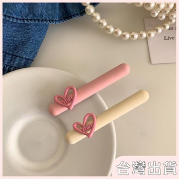 ✨臺灣出貨✨【飾飾如意】甜甜多巴胺~pink珍珠愛心劉海夾邊夾髮卡甜美百搭碎髮夾子化妝夾