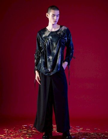 INF 23SS 抽繩解構復古印花上衣