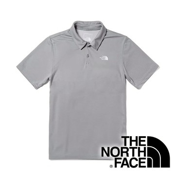 【THE NORTH FACE 美國】男快乾短袖POLO上衣『灰麻花』NF0A7QOW 戶外 登山 時尚 休閒 上衣 短袖