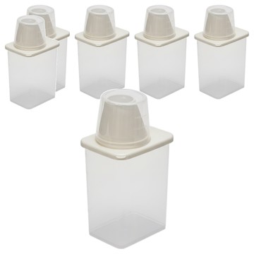 Cimelax 方形穀物罐 950毫升 可重複使用  顏色隨機  108 x 88 x 200mm  6個