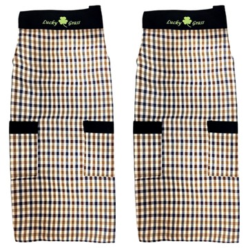 格子布口袋圍裙 尺寸78*72CM 100%聚酯纖維  幸運草格子 多色  2個