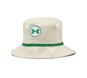 Under Armour 漁夫帽 Driver Golf Bucket Hat 綠 白 棉質 防曬 刺繡 帽子 UA 1383483273