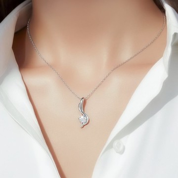 【極簡項鍊系列】優雅-正白K X 白水晶