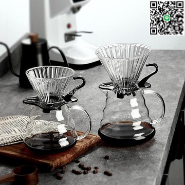 【卓越優選館】V60手沖咖啡玻璃濾杯 咖啡過濾器 滴漏式分享壺 家用辦公器具 北歐簡約風 咖啡愛好者必備 易清洗耐高溫