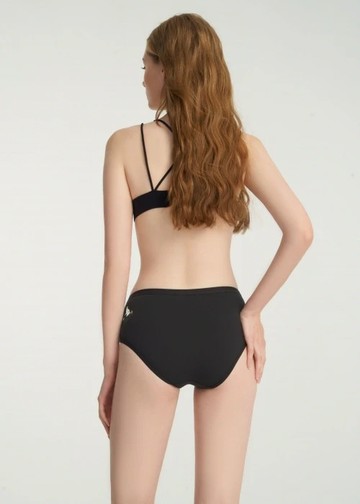 XXL Cat Person．緊帶高腰三角內褲(黑-任性貓)