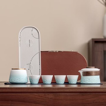 滄海旅行茶具戶外露營車載快客便攜茶具套裝商務活動禮品定制logo