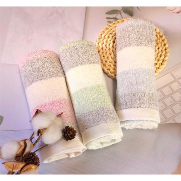 【凱美棉業】MIT台灣製 精緻粗橫條紋28兩厚實抗菌竹炭毛巾(3色)-12入組隨機出色