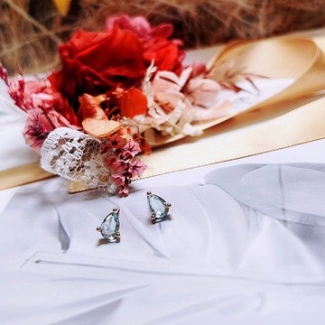 現貨專區｜人魚淚滴銀針耳環-天空藍(BPES15-bl)｜送禮精選店家★Reyna jewelry 女王飾品