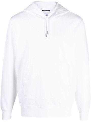 C.P. Company - drawstring pullover hoodie - men - Cotton/Spandex/Elastane - M - White