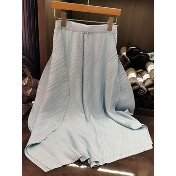 時尚松緊腰花苞半身裙純色女夏季新款氣質寬松顯瘦百搭高腰裙子