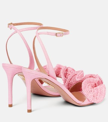 Aquazzura Noches Tropicales 85 raffia sandals