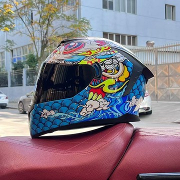LVS 安全帽 機車安全帽 全盔安全帽 新款摩託車頭盔男女全盔雙鏡片情侶頭盔可搭配藍牙四季 送手套 送手套 男女