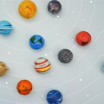 創意卡通星球拉手單孔抽屜把手兒童房裝飾衣柜書柜鞋柜小拉手