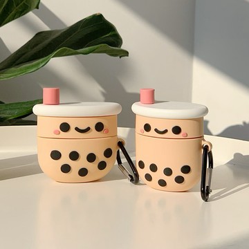 Qmaker 珍珠奶茶 適用 Airpods 3 保護套 藍牙耳機 收納盒  Airpods pro 保護套 矽膠耳機套