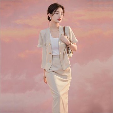 夏裝高定輕奢女裝套裝高級感西裝通勤輕熟氣質顯瘦時尚炸街名媛ol