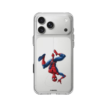 iPhone 17 Pro Max Clear Case（相機按鈕） 透明 - 迪士尼-漫威 Marvel - Spider-Man Upside Down