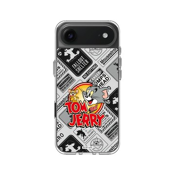 iPhone Air Clear Case（相機按鈕） 透明 - 湯姆貓與傑利鼠 Tom and Jerry - 貼紙系列 - 復古LOGO