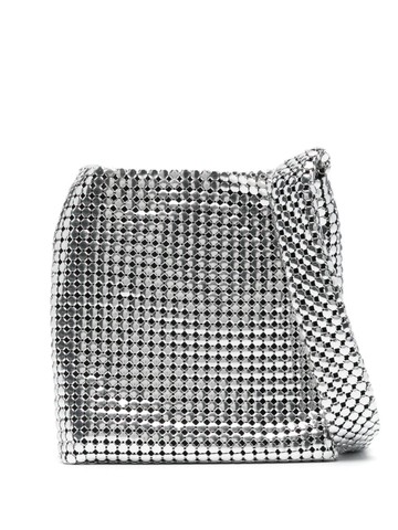 Rabanne - mini Pixel shoulder bag - women - Lambskin/Aluminium - One Size - Silver