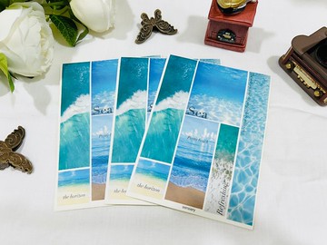 Sensiary - 夏日海濱標籤貼紙 3入組