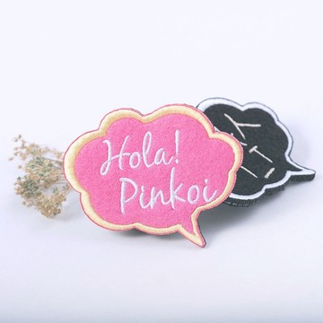 刺繡泡泡對話框-客製臂章/魔鬼氈/別針胸針