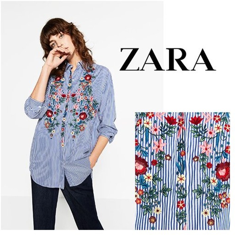 取寄品 Zara 花柄刺繍 ブラウス シャツ 国内発 送料関税込 通販 Lineポイント最大0 5 Get Lineショッピング