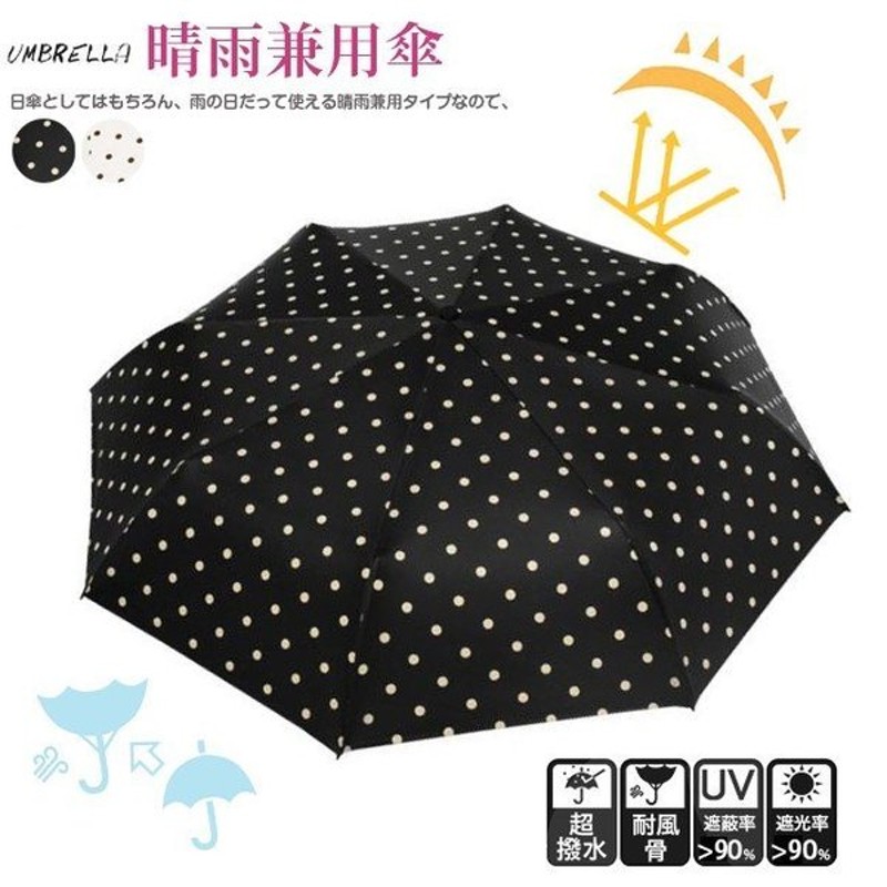 折りたたみ傘レディース水玉ドット柄晴雨兼用日傘uvカット遮光遮熱耐風丈夫撥水折り畳み手開き雨傘雨具梅雨対策母の日 通販 Lineポイント最大0 5 Get Lineショッピング